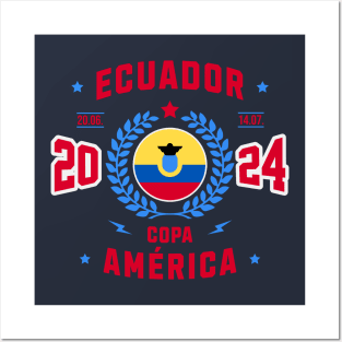 Ecuadorian Soccer Pride: Copa America 2024 Fan Tee Posters and Art